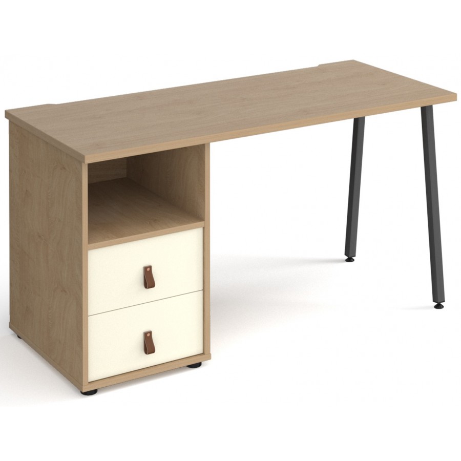 Sparta Straight A Frame Desk With Pedestal 